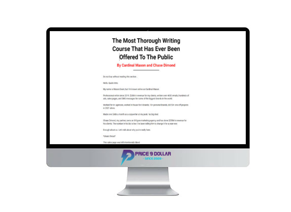 Cardinal Mason and Chase Dimond – Copy MBA + The Freelancing Masterclass 1 Cardinal Mason and Chase Dimond – Copy MBA + The Freelancing Masterclass